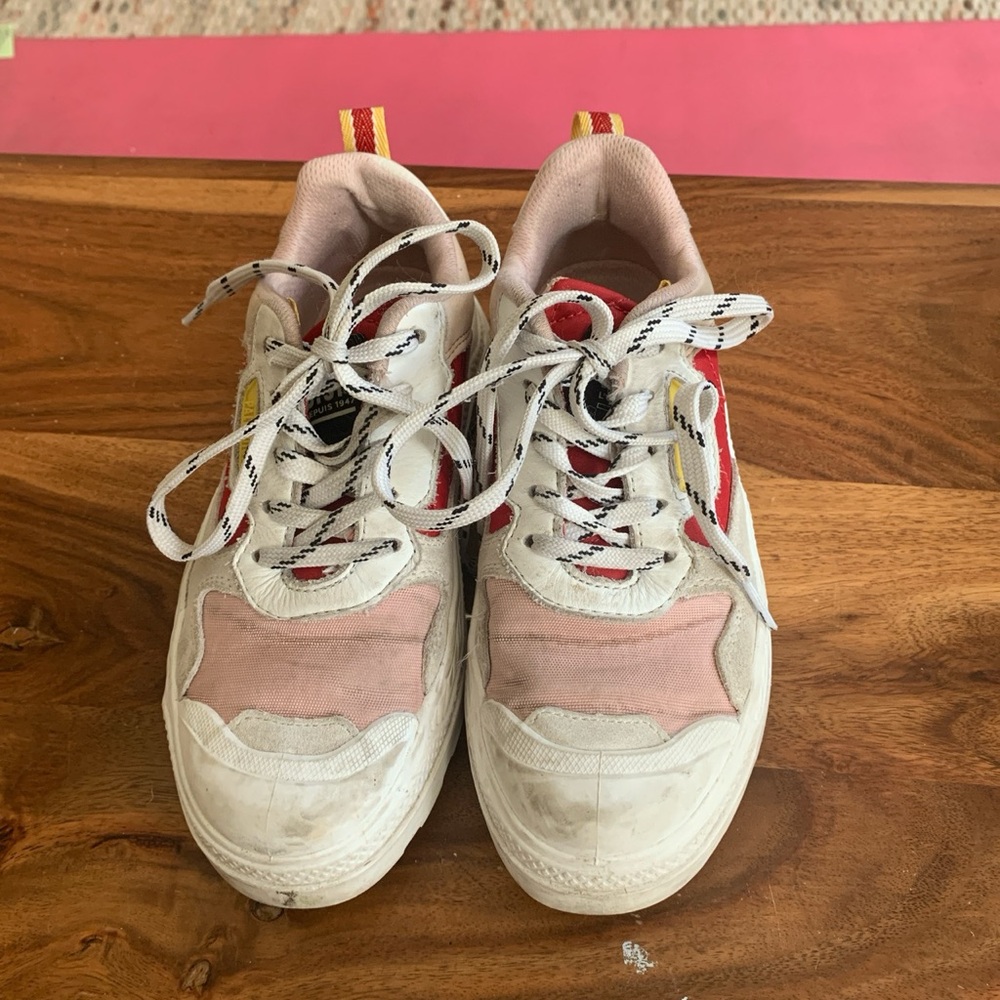 Palladium colorblock lace up shoes